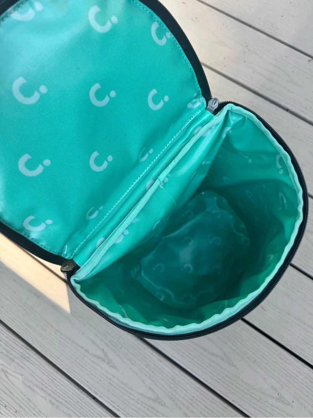 Corkcicle Black Camo Insulated Backpack Cooler with Teal Interior - like new